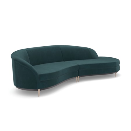 2-pc. Left-Chaise Settee Sectional Sofa