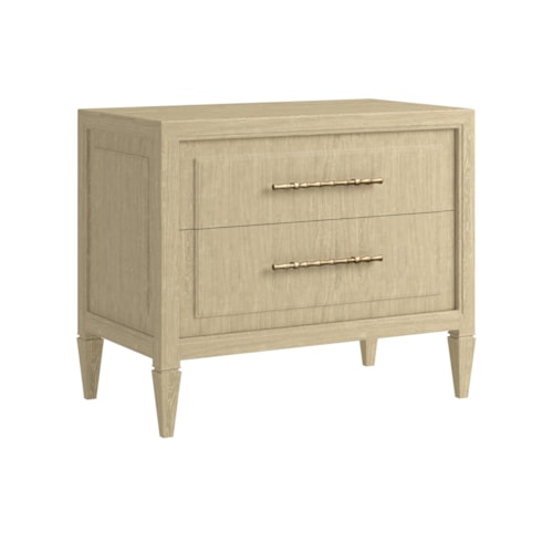 Transitional 2-Drawer Nightstand with USB Charging Port
