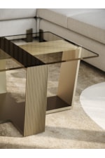 Caracole Caracole Classic Contemporary 61" Smoked Glass-Top Cocktail Table