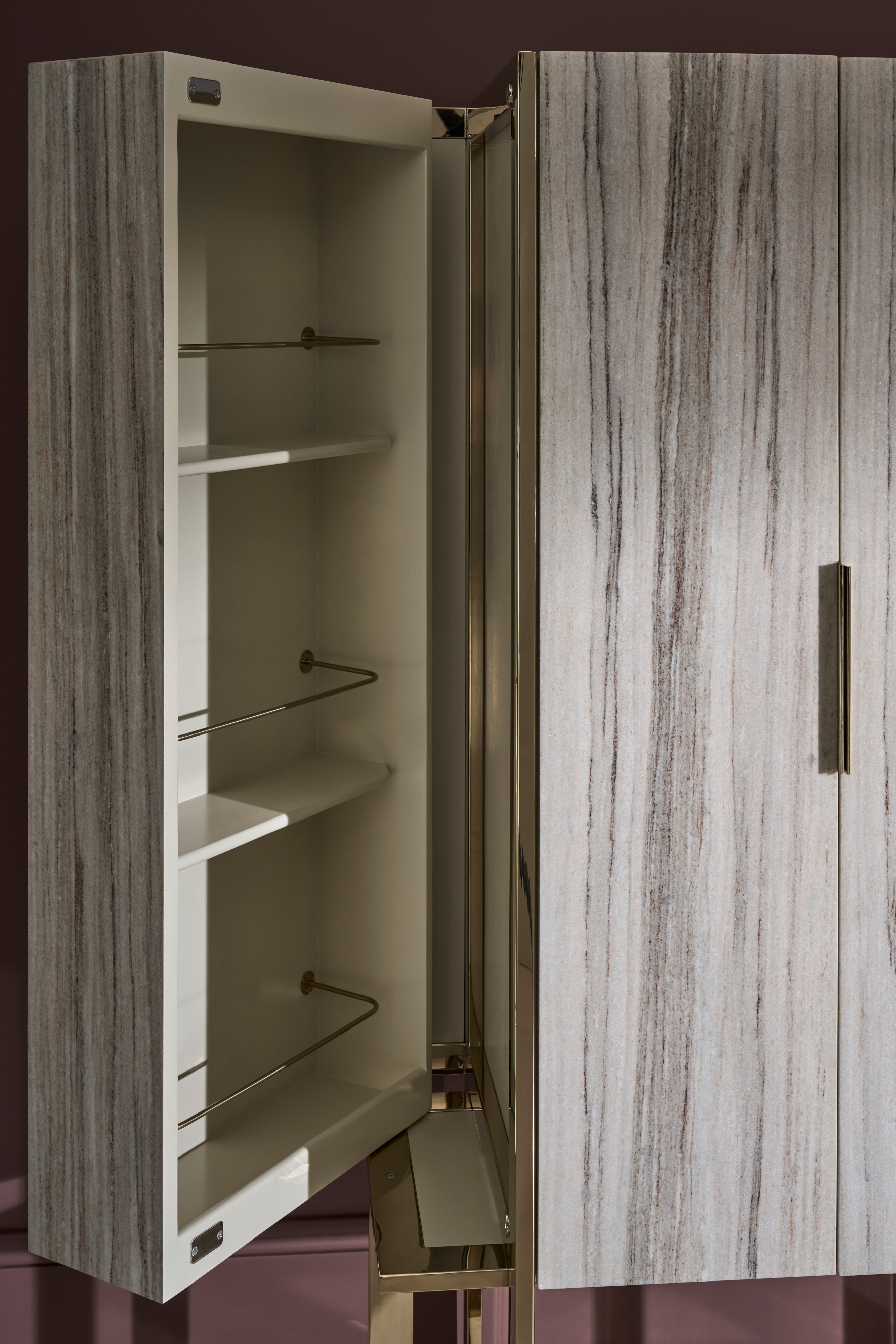 Caracole Caracole Classic Elegant Modern Swing-Out Door Bar Cabinet