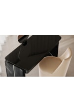 Caracole Caracole Classic Modern Three-Drawer Stone Vanity Desk with Removable Mirror