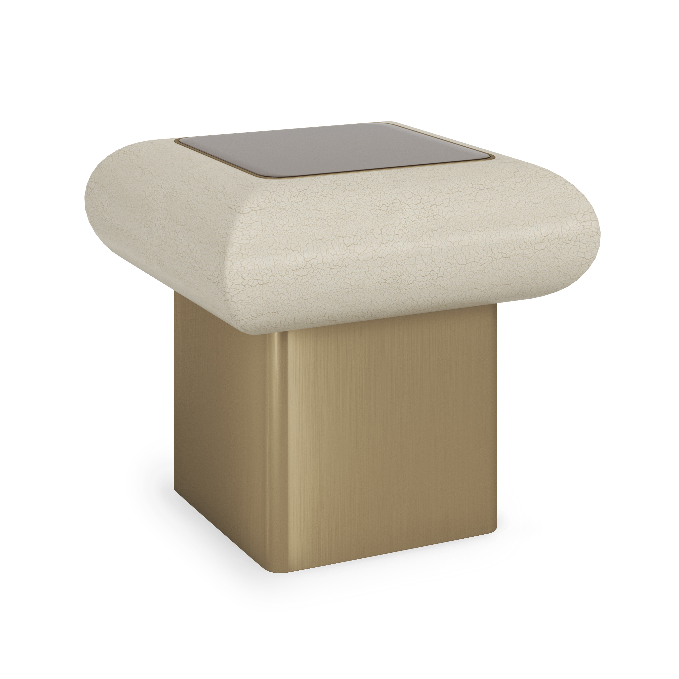 Caracole Caracole Classic Sq. Block Smoked-Glass Top Side Table