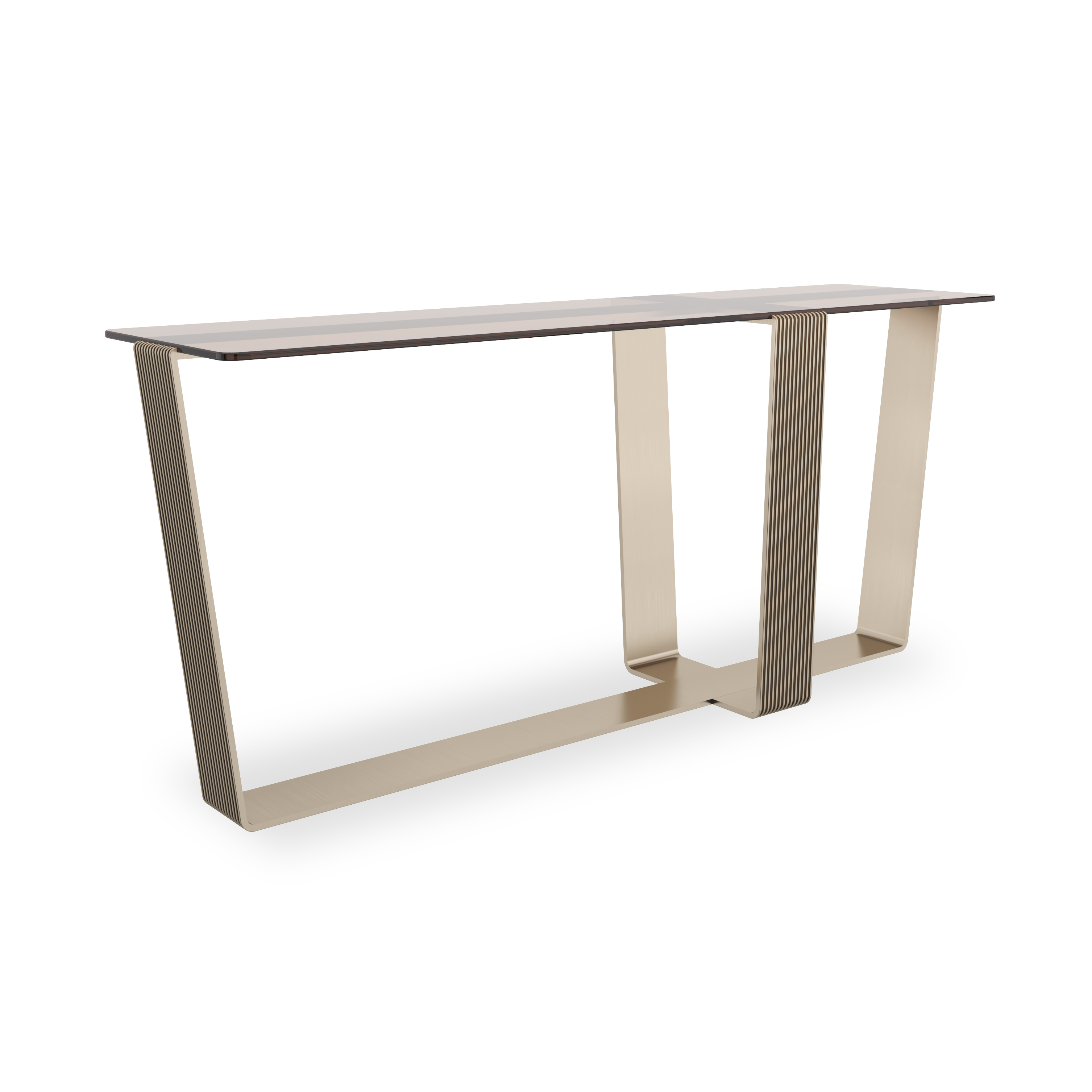 Caracole Caracole Classic Modern Metal Console Table w/Glass Top