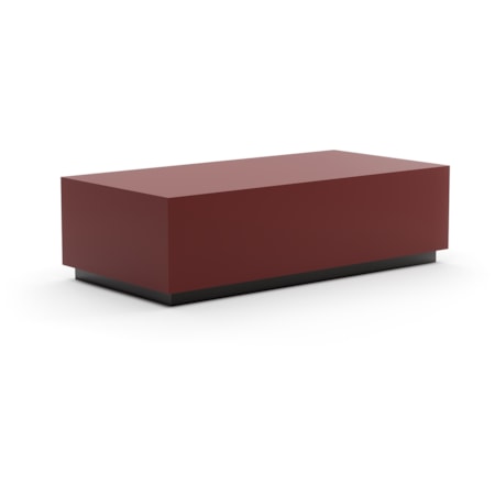 Modern 60" Glossy Rect. Rouge Cocktail Table