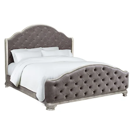 Transitional Rhianna Upholstered Queen Bed