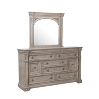 Traditional 8-Drawer Dresser and Mirror