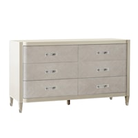 Glam Dresser with Six Drawers