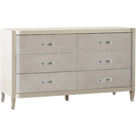 Glam Dresser with Six Drawers