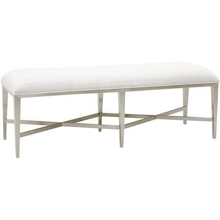 Transitional Bedroom Bench with Upholstered Seat