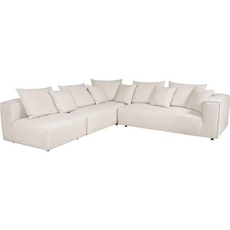 Contemporary 3-Piece Modular Sectional Sofa
