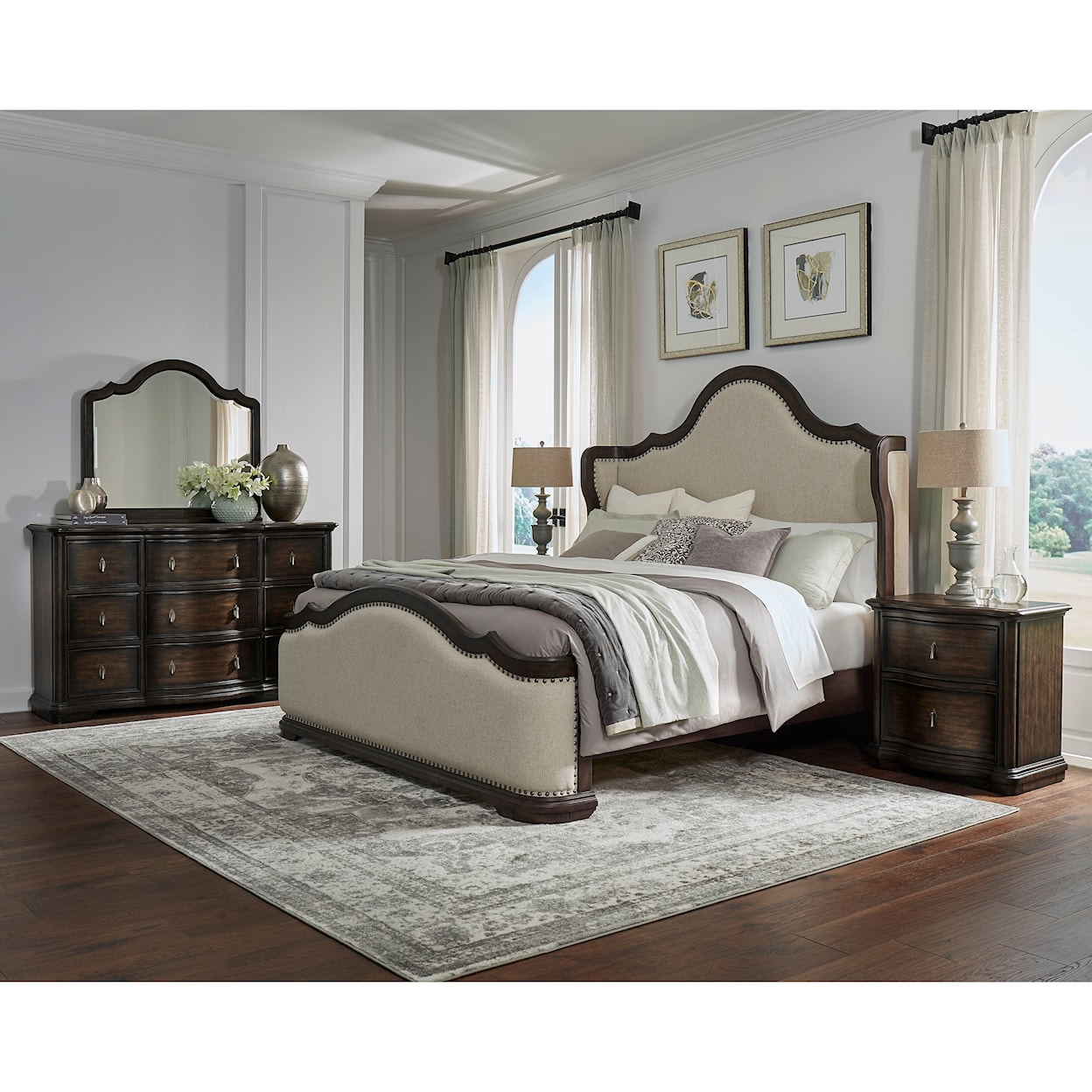 Pulaski Furniture Cooper Falls Queen Upholstered Bed