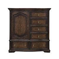 Traditional 6-Drawer Gentleman's Chest with Cabinet