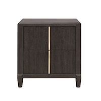 Contemporary 2-Drawer Nightstand with USB-C Outlet