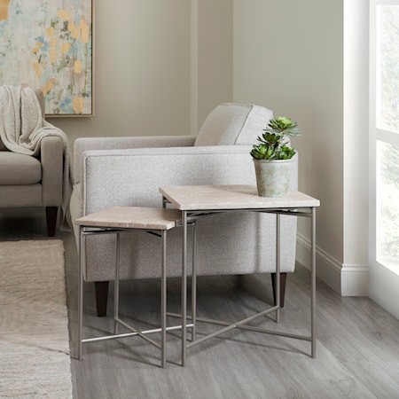 Stone Top Nesting Table