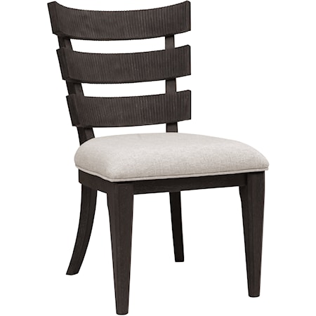 Contemporary Dining Side Chair with Upholstered Seat