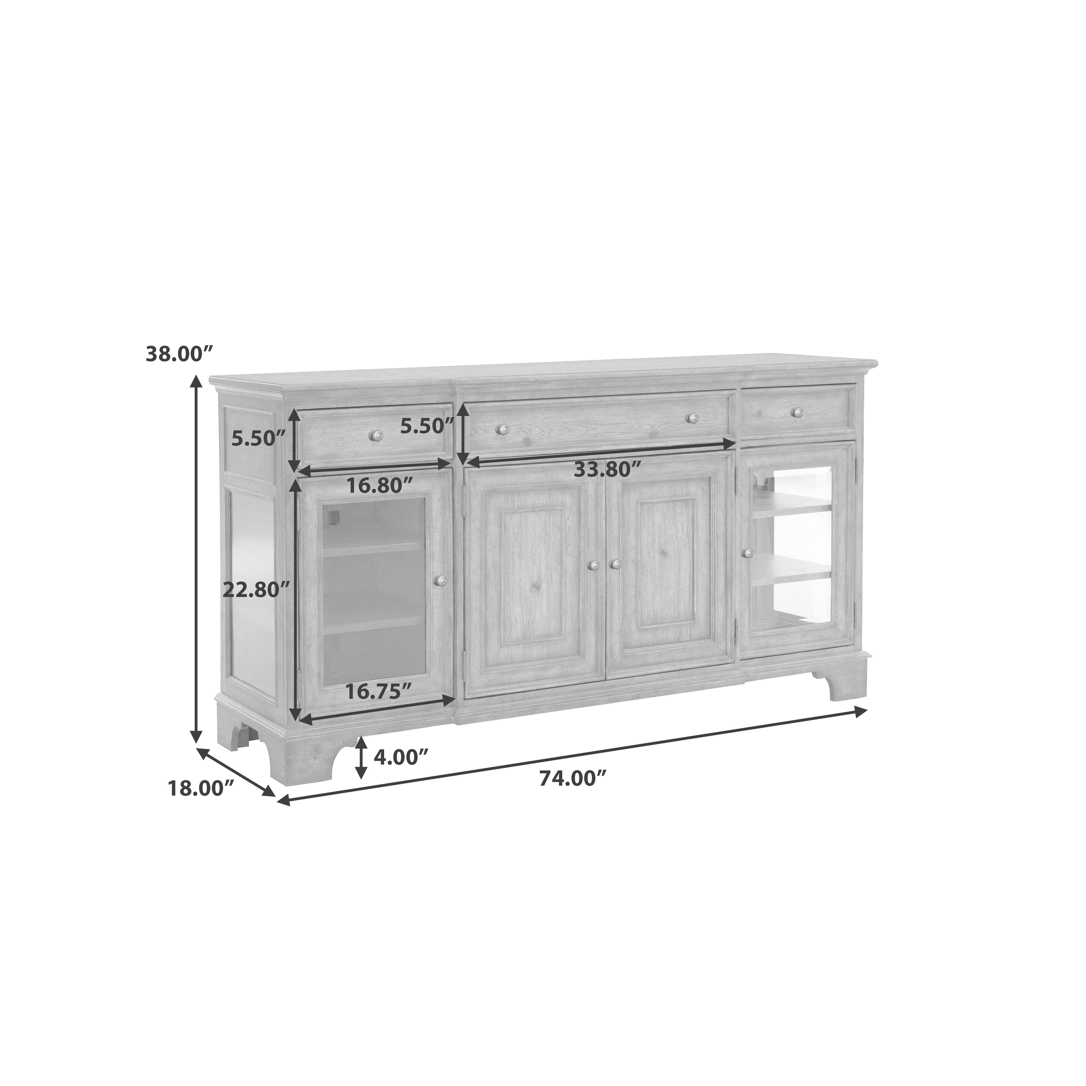 Pulaski Furniture Revival Row 3-Drawer Buffet