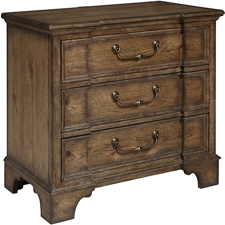 Traditional 3-Drawer Nightstand