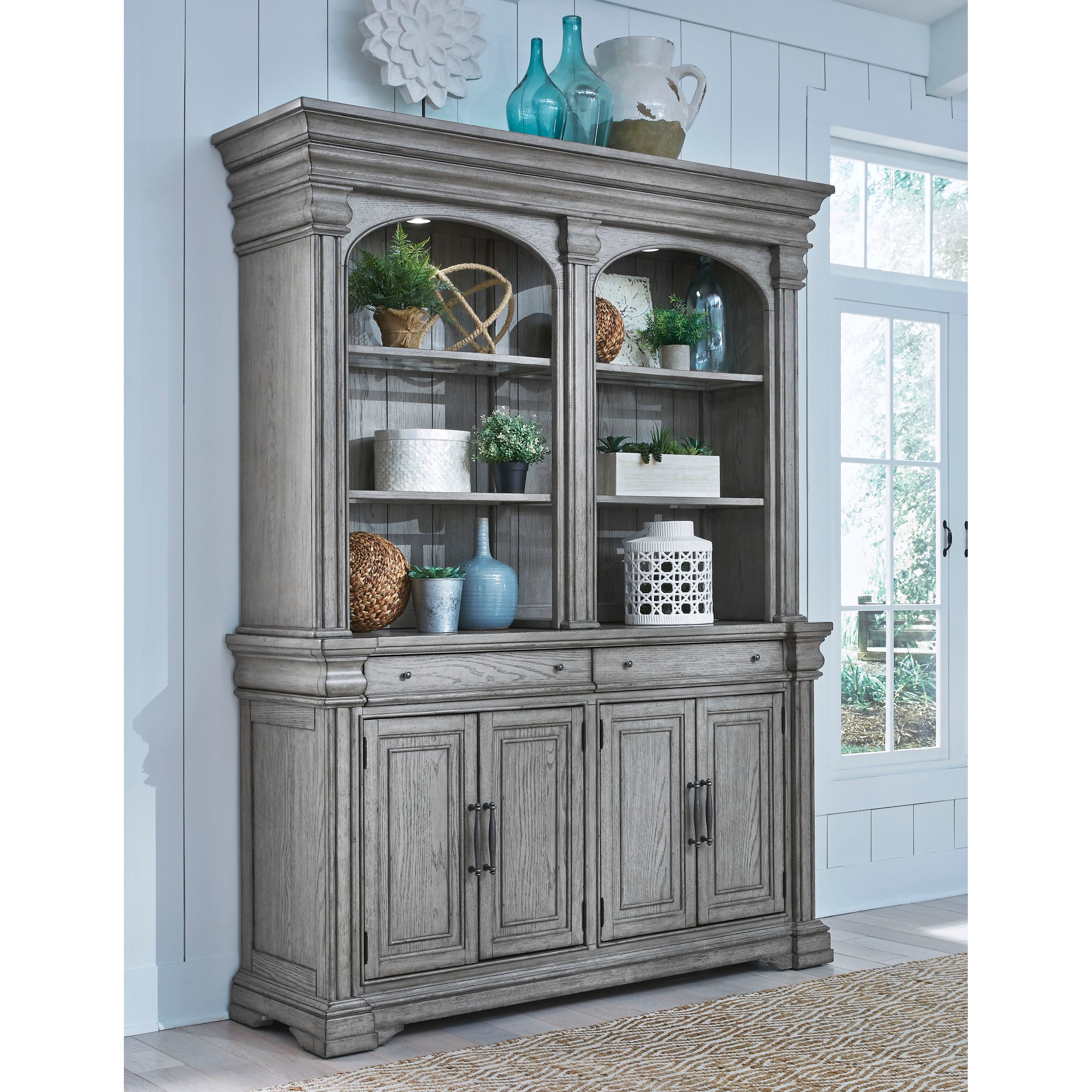 Pulaski Furniture Madison Ridge Server and Hutch