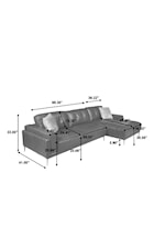Pulaski Furniture Arabella Contemporary Sectional Sofa with Chaise