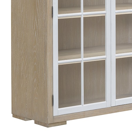 5-Shelf Glass Door Bookcase