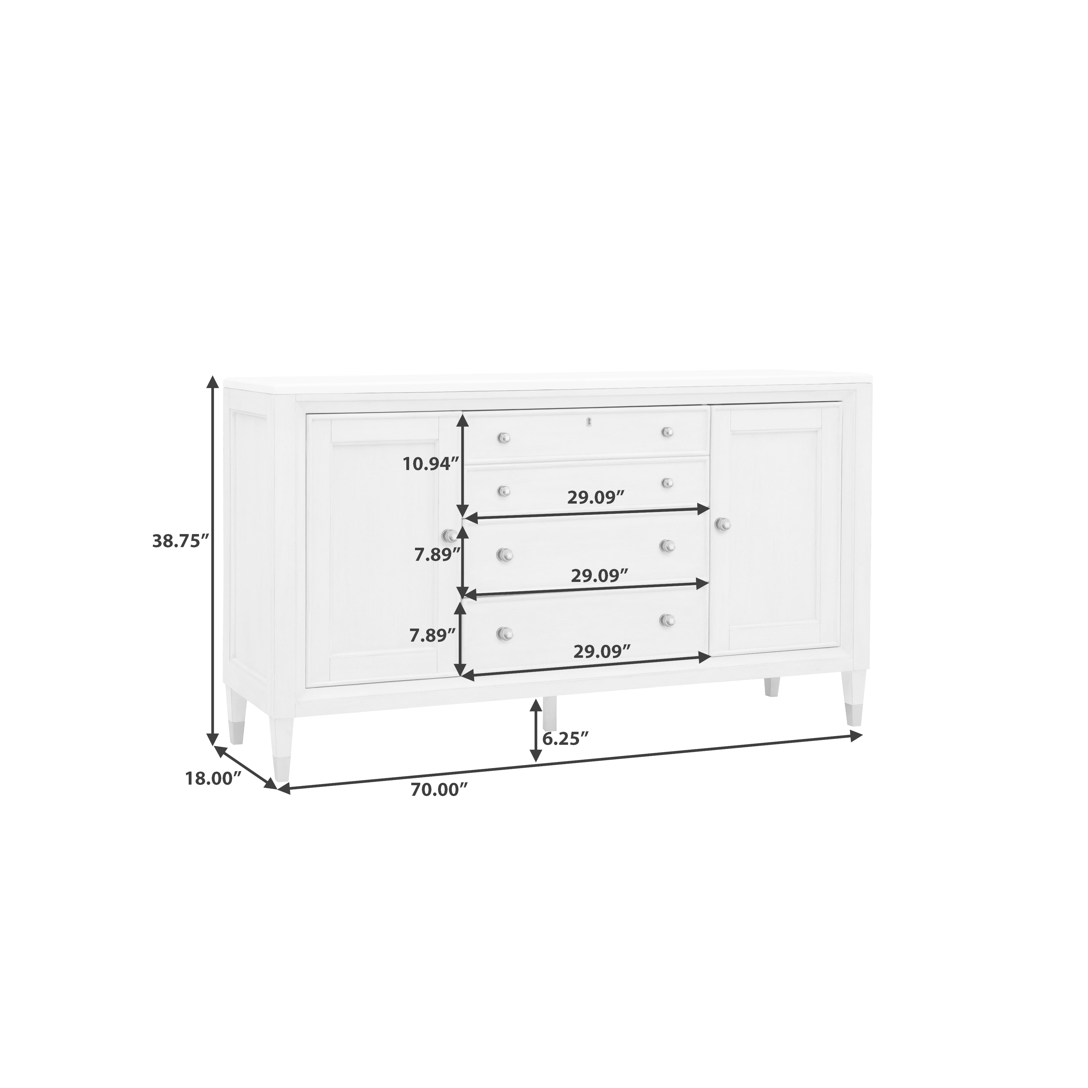 Pulaski Furniture Ashby Place 3-Drawer Buffet