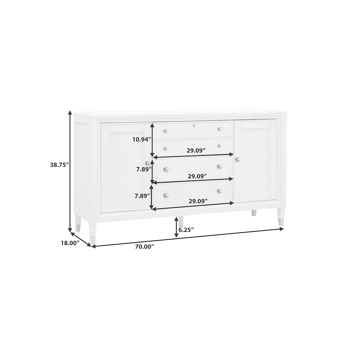 Pulaski Furniture Ashby Place 3-Drawer Buffet