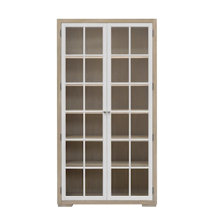 5-Shelf Glass Door Bookcase