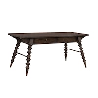 Traditional Writing Desk with Carved Turned Legs