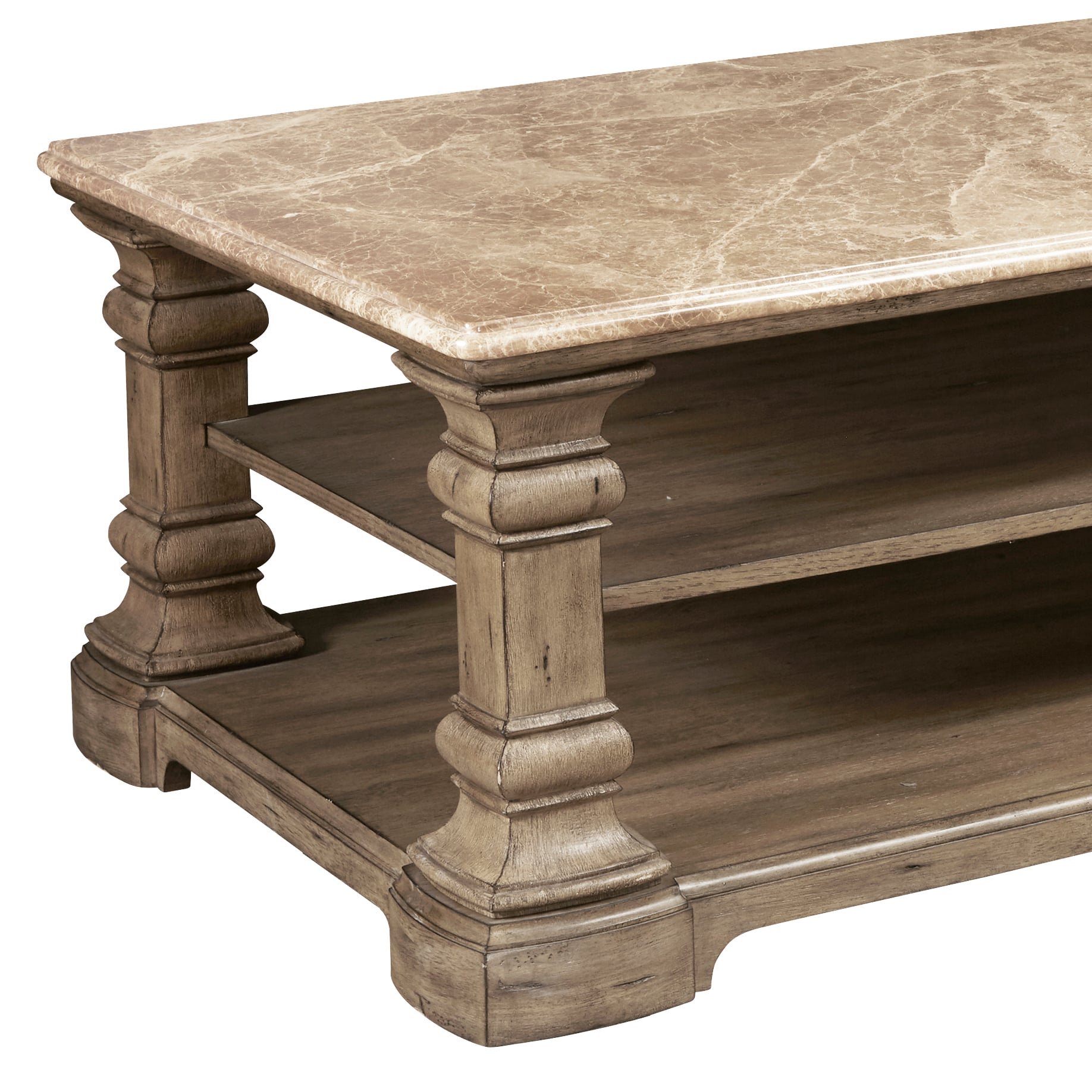 Pulaski Furniture Garrison Cove P330250 Traditional Stone Top Coffee