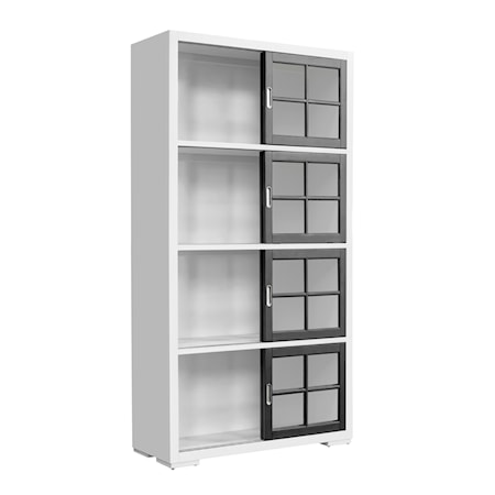 Sliding 4-Door Bookcase