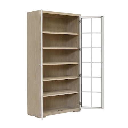 5-Shelf Glass Door Bookcase