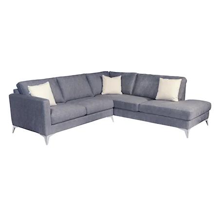 Transitional Sectional Sofa with Chaise