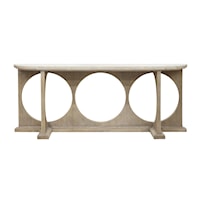Contemporary Living Room Console with Stone Top