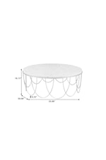 Pulaski Furniture Pulaski Accents Contemporary Round Stone Top Cocktail Table with Decorative Metal Base