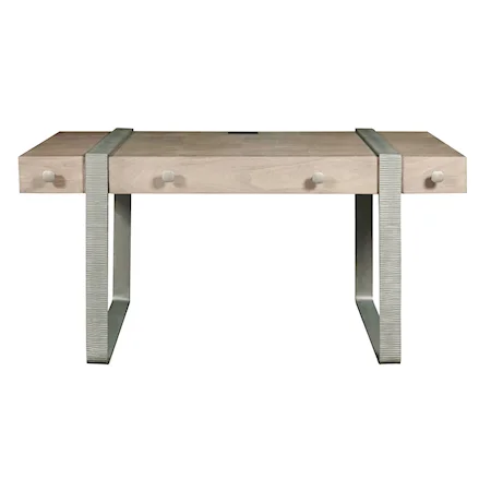 Contemporary 3-Drawer Desk with Metal Legs