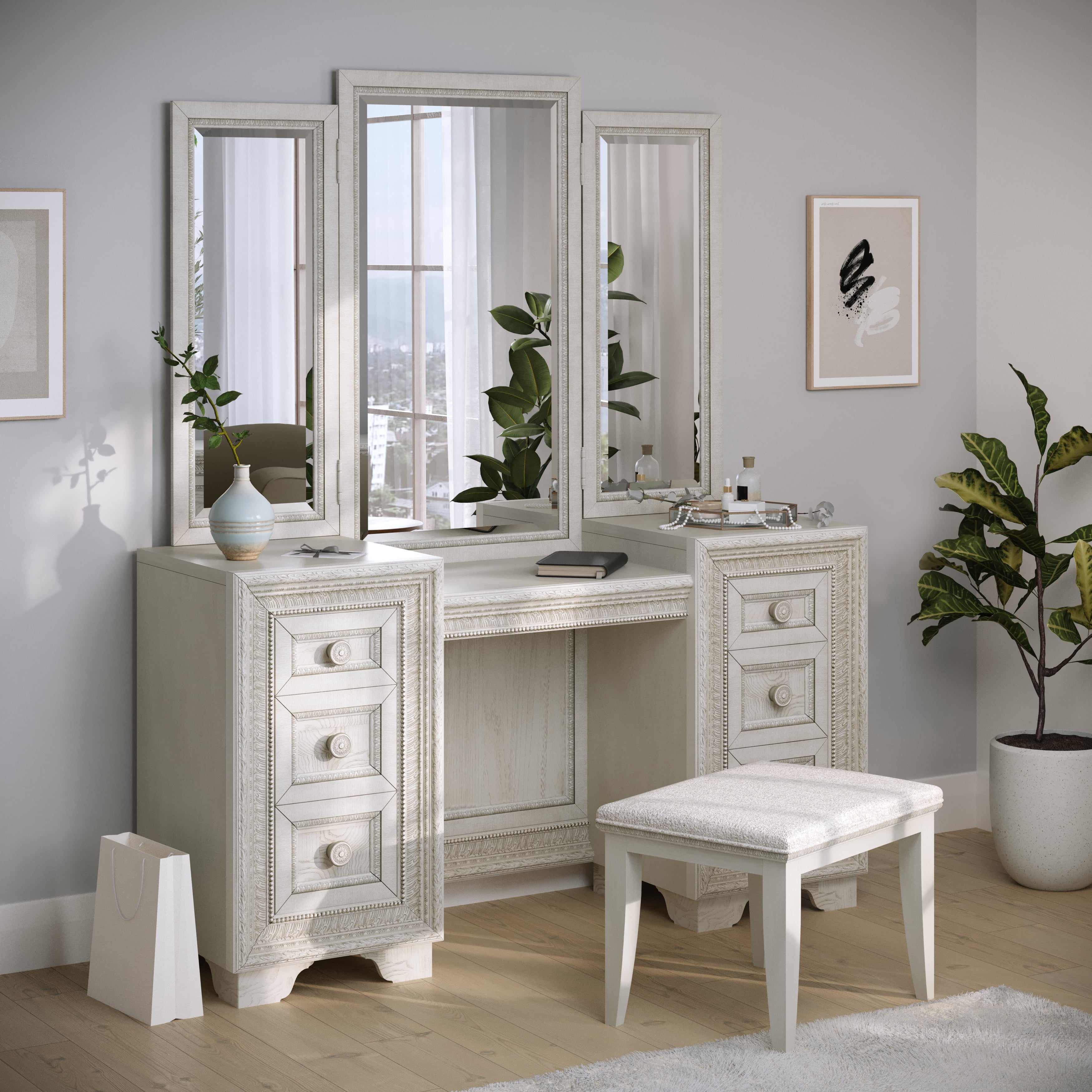 Pulaski Furniture Camila 7-Drawer Vanity