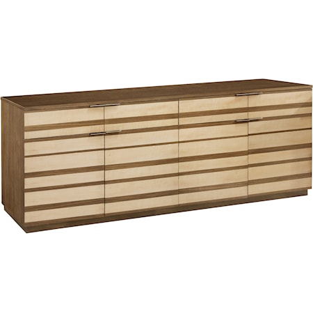 Contemporary 4-Door Credenza with Drawers