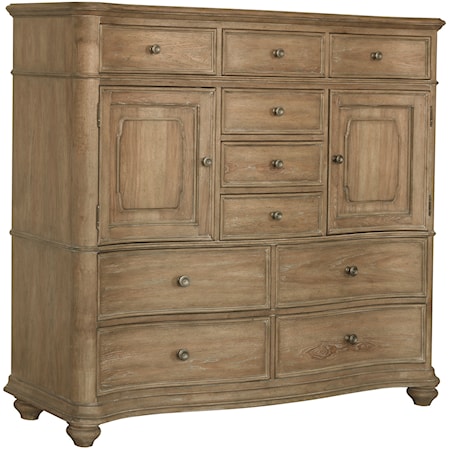 Traditional 10-Drawer Master Chest with Doors