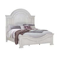 Traditional King Bed with Arched Headboard