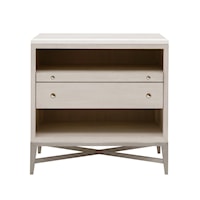 Transitional 2-Drawer Nightstand with USB-C Port