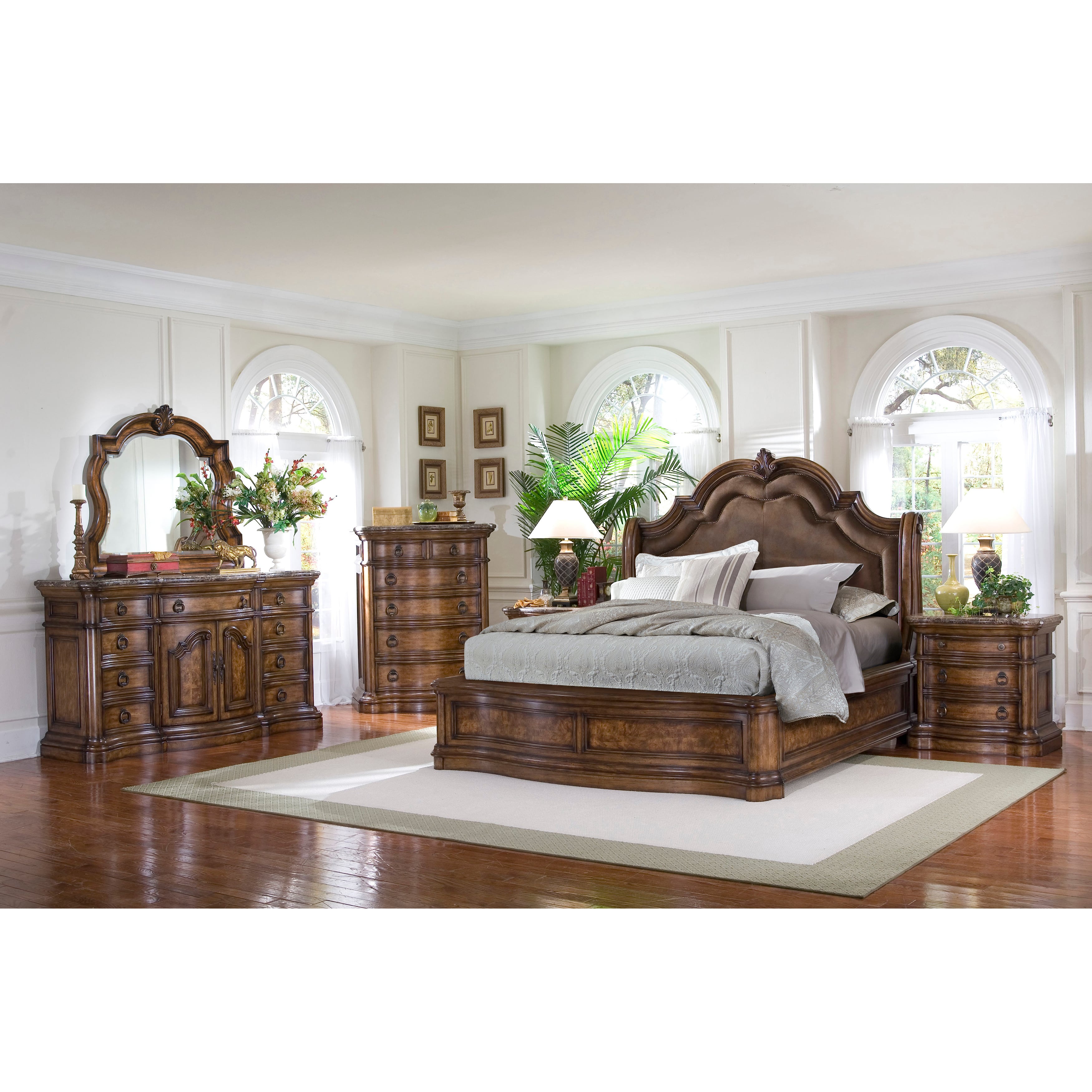 Pulaski Furniture San Mateo 662BRK11 Traditional King Sleigh Bed Westrich Furniture