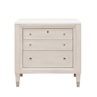 Transitional 2-Drawer Nightstand with USB-C Port