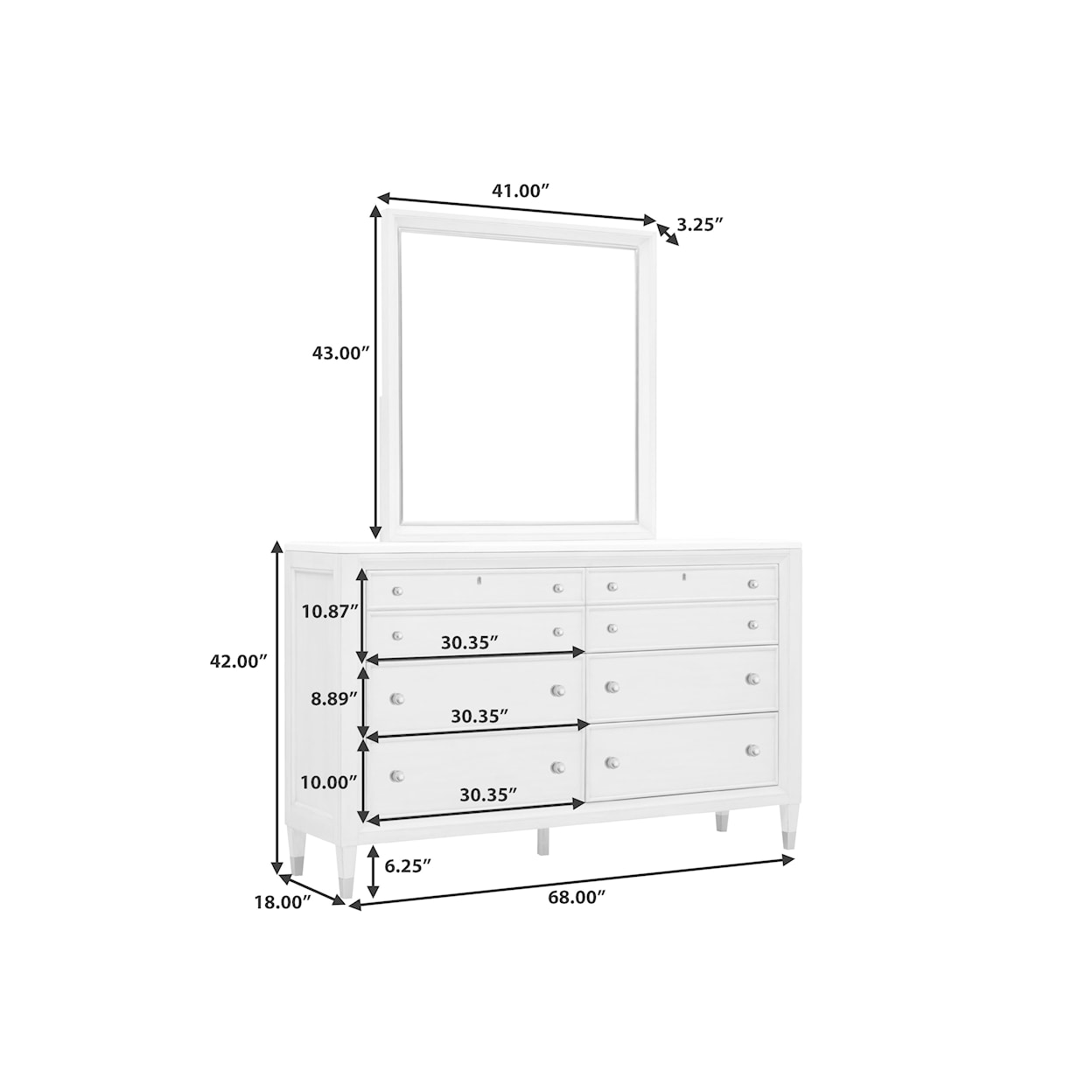 Pulaski Furniture Ashby Place 6-Drawer Dresser