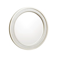 Glam Round Beveled Mirror
