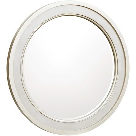 Glam Round Beveled Mirror