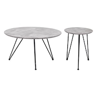 Kerris Coffee Table Set Gray & Black