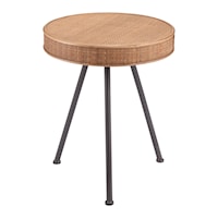 Contemporary Rattan Side Table