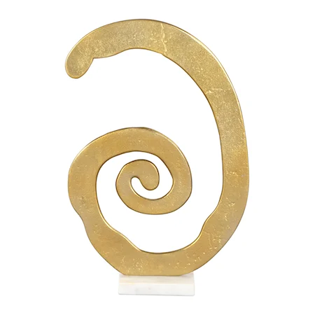 Spiral Table Art Gold & White