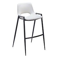 Desi Barstool Chair (Set Of 2) White