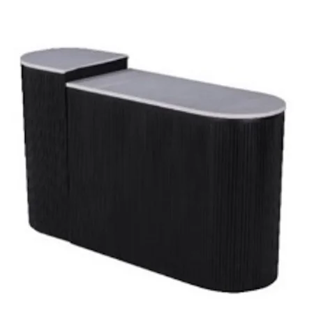 Ormara Console Table Set White & Black